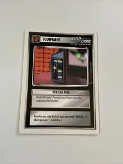 Star Trek CCG Equipment Romulan Padd Common Card - Image 1