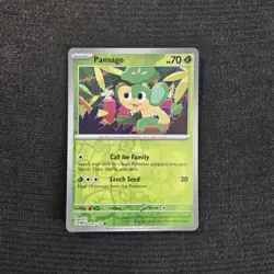 Pokemon TCG Paradox Rift Pansage Reverse Holo Card 4/182 - Image 1