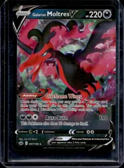 2021 Pokemon SWSH Chilling Reign Galarian Moltres V Ultra Rare #097/198 - Image 1