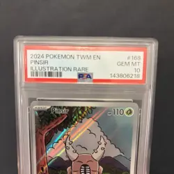 Pokemon 2024 Pinsir 168/167 IR Twilight Masquerade GEM MINT PSA 10 - Image 3