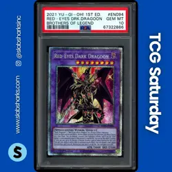 2021 YU-GI-OH! BROTHERS LEGEND 1ST ED. #BROL-EN094 RED EYES DARK DRAGOON PSA 10 - Image 1