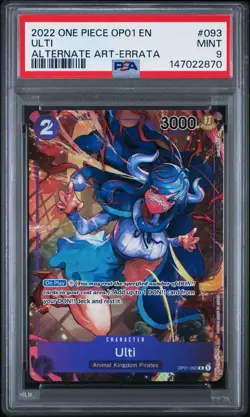 2022 One Piece Ulti OP01-093 Alt Art Romance Dawn Pre-Errata PSA 9 English - Image 1