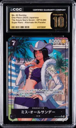 2025 ONE PIECE THE AZURE SEA'S SEVEN JPN ALT ART MS. ALL SUNDAY CGC 10 PRISTINE - Image 1