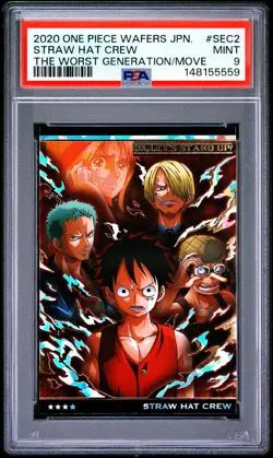 2020 ONE PIECE WAFERS JPN THE WORST GENERATION ON THE MOVE STRAW HAT CREW PSA 9 - Image 1