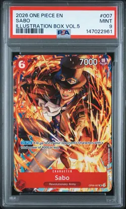 One Piece Illustration Box Vol. 5 Promo Sabo OP05-007 PSA 9 English - Image 1
