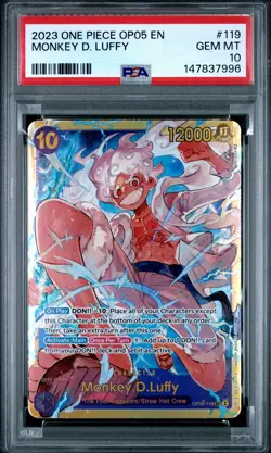 2023 ONE PIECE OP05-AWAKENING OF THE NEW ERA #119 MONKEY D. LUFFY PSA 10 - Image 1