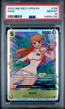 2024 ONE PIECE OP08-TWO LEGENDS #106 NAMI PSA 10 - Image 1