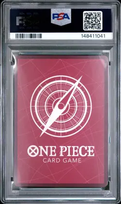 2022 ONE PIECE OP01-ROMANCE DAWN #002 TRAFALGAR LAW PRE ERRATA PSA 10 - Image 2