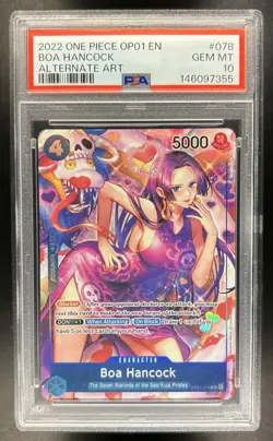 2022 One Piece Romance Dawn Boa Hancock Alternate Art #OP01-078 PSA 10 GEM MINT - Image 1