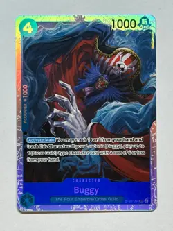 One Piece TCG Buggy ST25-004 Foil SR Starter Deck 25: BLUE Buggy - Image 1