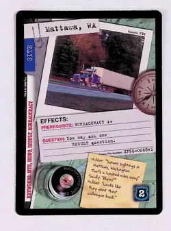 Mattawa, WA 1996 X-Files Trading Card Game TCG CCG Site Card Common - Image 1