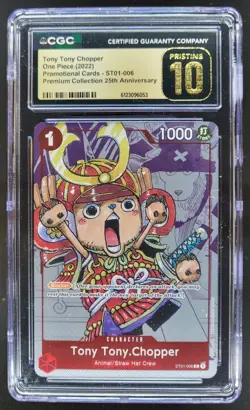 2022 ONE PIECE TONY TONY CHOPPER MANGA ALT ART ST01-006 CGC 10 PRISTINE C PT - Image 1