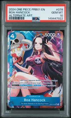 2024 ONE PIECE PRB01-PREMIUM BOOSTER THE BEST ALTERNATE ART BOA HANCOCK PSA 10 - Image 1