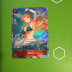 One Piece Card Game Nami Alt Art PARALLEL Pre-Errata ALPHA OP01-016 🔥 - Image 1