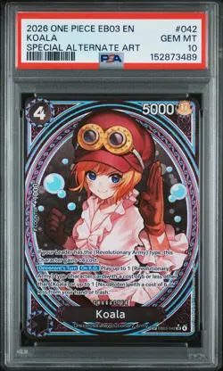 2026 One Piece EB03 EN Koala Special Alternate Art #042 PSA 10 GEM MINT - Image 1