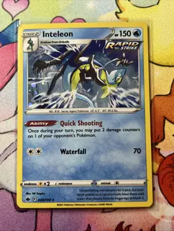 Inteleon - 043/198 - Cosmos Holo Rare Promo Chilling Reign Pokemon Card - NM/M! - Image 1