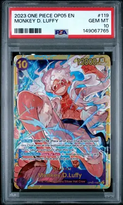 2023 ONE PIECE OP05-AWAKENING OF THE NEW ERA #119 MONKEY D. LUFFY PSA 10 - Image 1
