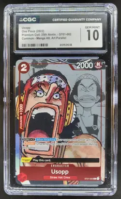 2022 ONE PIECE USOPP MANGA ALT ART ST01-002 CGC 10 C PT - Image 1