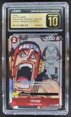 2022 ONE PIECE USOPP MANGA ALT ART ST01-002 CGC 10 PRISTINE C PT - Image 1