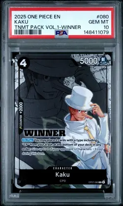 PSA 10 Kaku Pre-Release Winner Promo OP17-080 2025 One Piece TCG - Image 1
