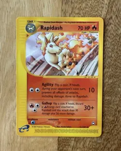 Rapidash 031/147 Aquapolis Regular Rare Pokemon Card LP - Image 1
