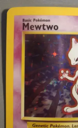 Vtg 1999 Pokemon Card Mewtwo 10/102 Holo Base Set MP - Image 3