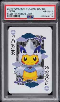 2016 POKEMON PLAYING CARDS MAIKO PIKACHU & OKUGE PIKACHU JOKER PSA 10 - Image 1
