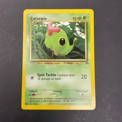 Pokemon TCG Caterpie Card Neo Discovery Unlimited Regular Card 53/75 - Image 1