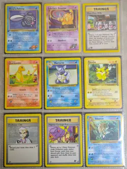 Lot x9 LP/NM Pokemon Cards WOTC Vintage GREAT CONDITION 1st Edition Binder Page - Image 1