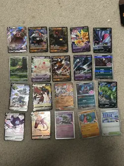 Pokemon 20 Card Lot V Max Mega Prize Pack Ex HOLO Rare Hits Only See Pics - Image 1