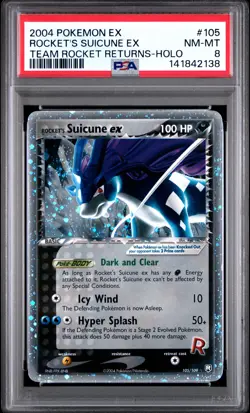 PSA 8 ROCKET'S SUICUNE ex 105/109 | Team Rocket Returns Holo Pokemon Card - Image 1