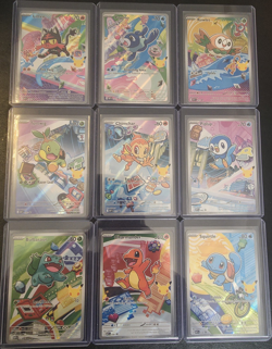 Pokemon Holo complete First Partner set 9 Cards Lot Charmander Bulbasaur + more - Image 1