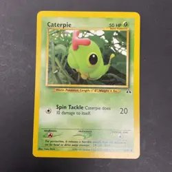 Pokemon TCG Caterpie Card Neo Discovery Unlimited Regular Card 53/75 - Image 1