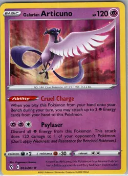 Galarian Articuno 063/203 Holo SWSH07: Evolving Skies - Pokemon Card - NM - Image 1