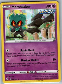 Marshadow 080/203 Holo SWSH07: Evolving Skies - Pokemon Card - NM - Image 1