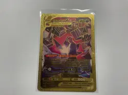 Eternatus Vmax Gold Foil Fan Art Textured Collector Pokemon Card TG22/TG30 HP340 - Image 1