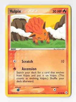 Vulpix 81/101 Common Regular Hidden Legends Vintage Pokemon TCG Card NM - Image 1