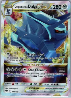 Origin Forme Dialga VSTAR 114/189 SWSH10: Astral Radiance - Pokemon Card - NM - Image 1