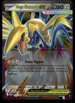 Pokemon Cards Mega Skarmory ex 055/088 Perfect Order Double Rare NM *2 - Image 1