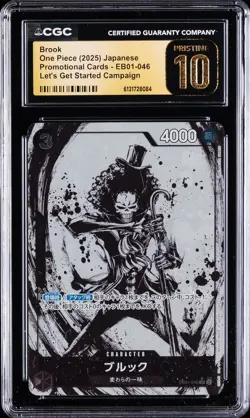 2025 ONE PIECE PROMO CARDS JAPANESE #EB01-046 BROOK CGC 10 PRISTINE - Image 1