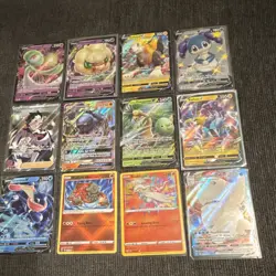 Pokemon Card Lot 12 Cards V VMAX GX Radiant Full Art Reshiram Greninja Raikou NM - Image 1