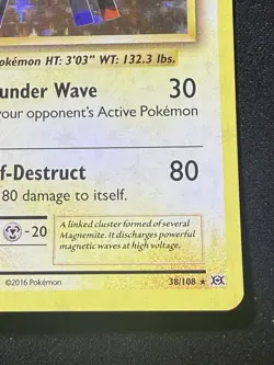 Pokemon TCG Magneton Evolutions Holo Card 38/108 Near Mint Condition - Image 4