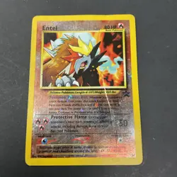 Entei #34 Black Star Reverse Holo Black Star Promo Pokemon TCG Card DAMAGED - Image 2