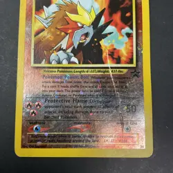 Entei #34 Black Star Reverse Holo Black Star Promo Pokemon TCG Card DAMAGED - Image 5