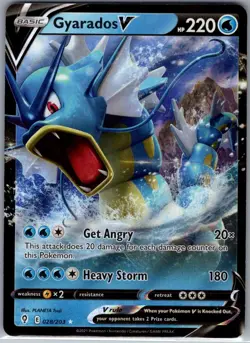 Gyarados V 028/203 SWSH07: Evolving Skies - Pokemon Card - NM - Image 1