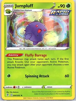 Jumpluff 004/203 Holo SWSH07: Evolving Skies - Pokemon Card - NM - Image 1