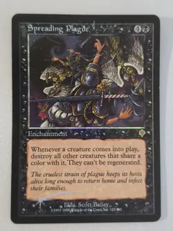 Magic: The Gathering Foil Spreading Plague Enchantment Black 125/350 2000 - Image 1