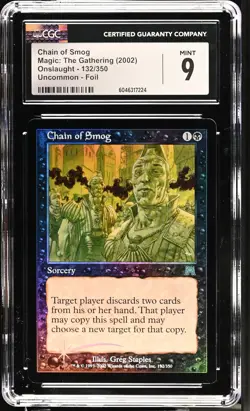 CHAIN OF SMOG Onslaught Foil U CGC 9 MTG [Nostalgium] - Image 1