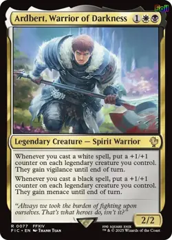 Ardbert, Warrior of Darkness (Surge Foil) 77 Commander: FINAL FANTASY NM EN - Image 1