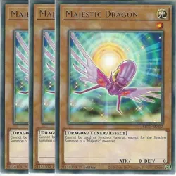 Yugioh Majestic Dragon - KICO-EN032 - Rare 1st Edition Mint/NM X3 Playset - Image 1